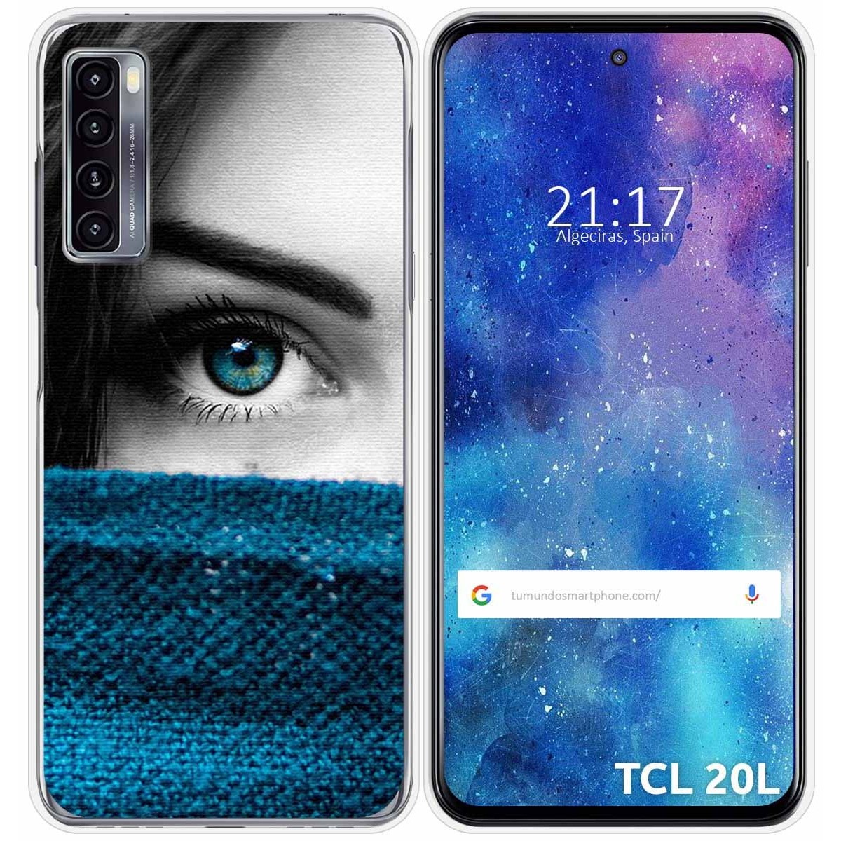 Funda Gel Tpu para TCL 20L / 20L+ diseño Ojo Dibujos