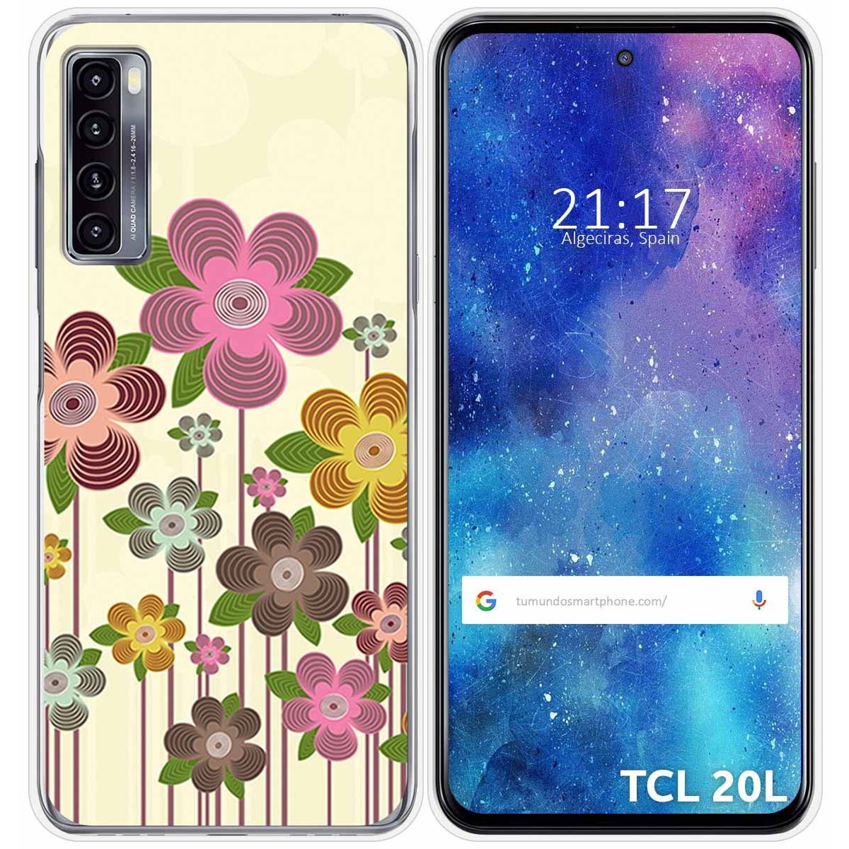 Funda Gel Tpu para TCL 20L / 20L+ diseño Primavera En Flor Dibujos