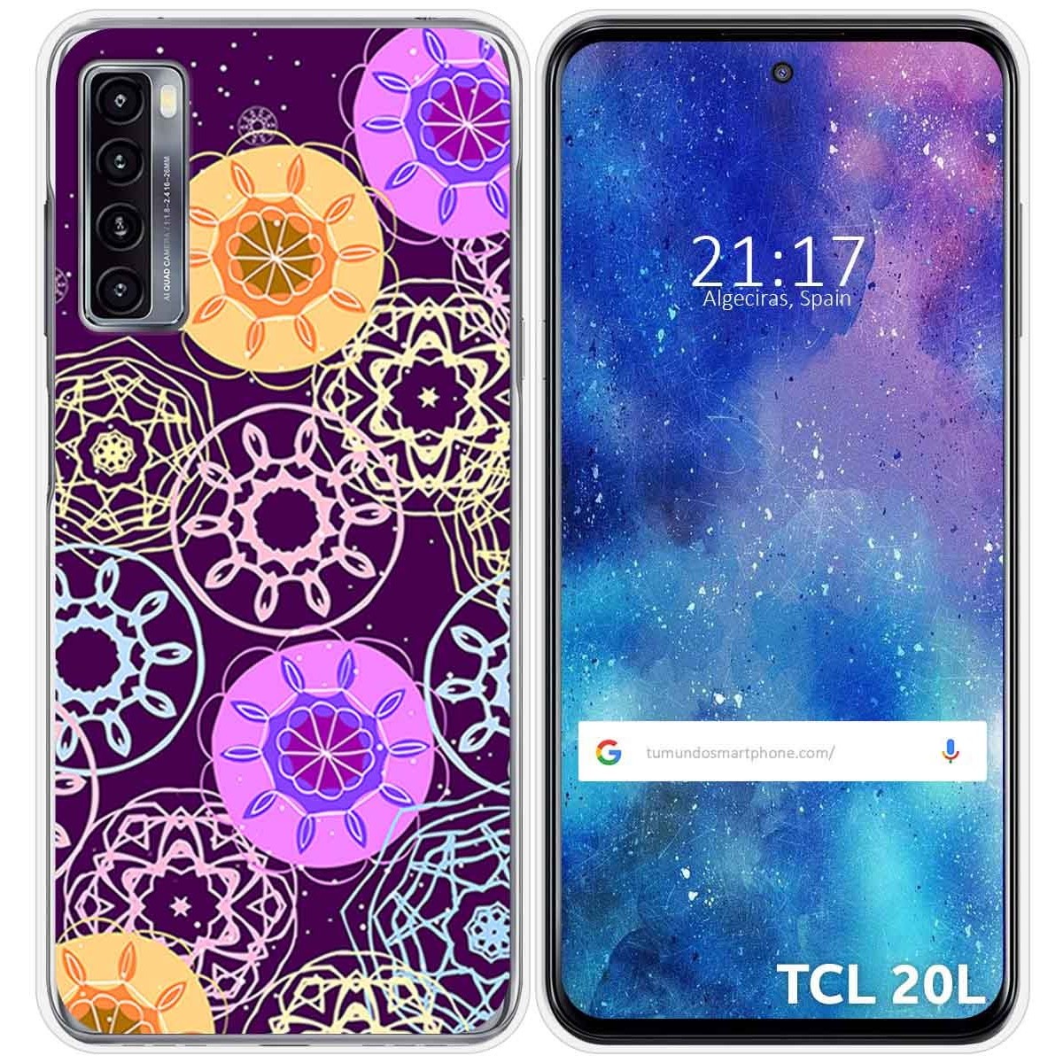 Funda Gel Tpu para TCL 20L / 20L+ diseño Radial Dibujos
