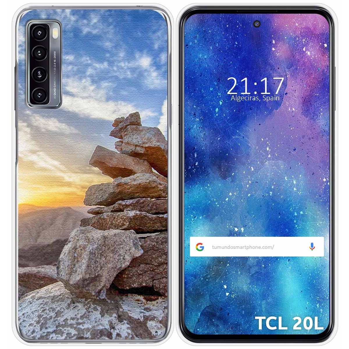 Funda Gel Tpu para TCL 20L / 20L+ diseño Sunset Dibujos
