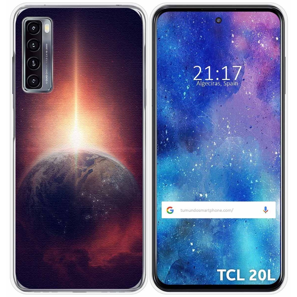 Funda Gel Tpu para TCL 20L / 20L+ diseño Tierra Dibujos