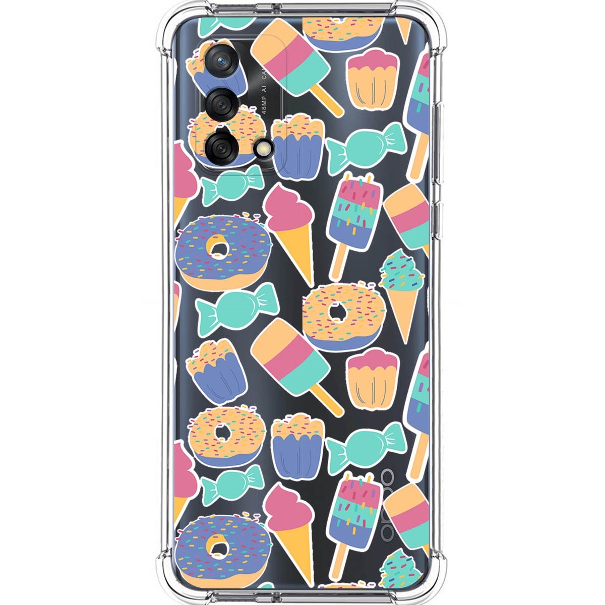 Funda Silicona Antigolpes para Vivo Y52 5G / Y72 5G diseño Dulces 02 Dibujos