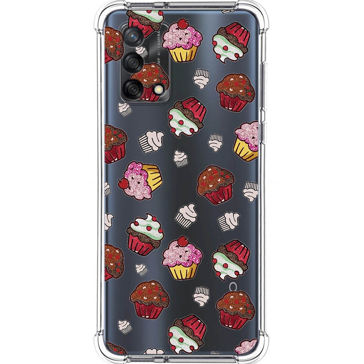 Funda Silicona Antigolpes para Vivo Y52 5G / Y72 5G diseño Muffins Dibujos