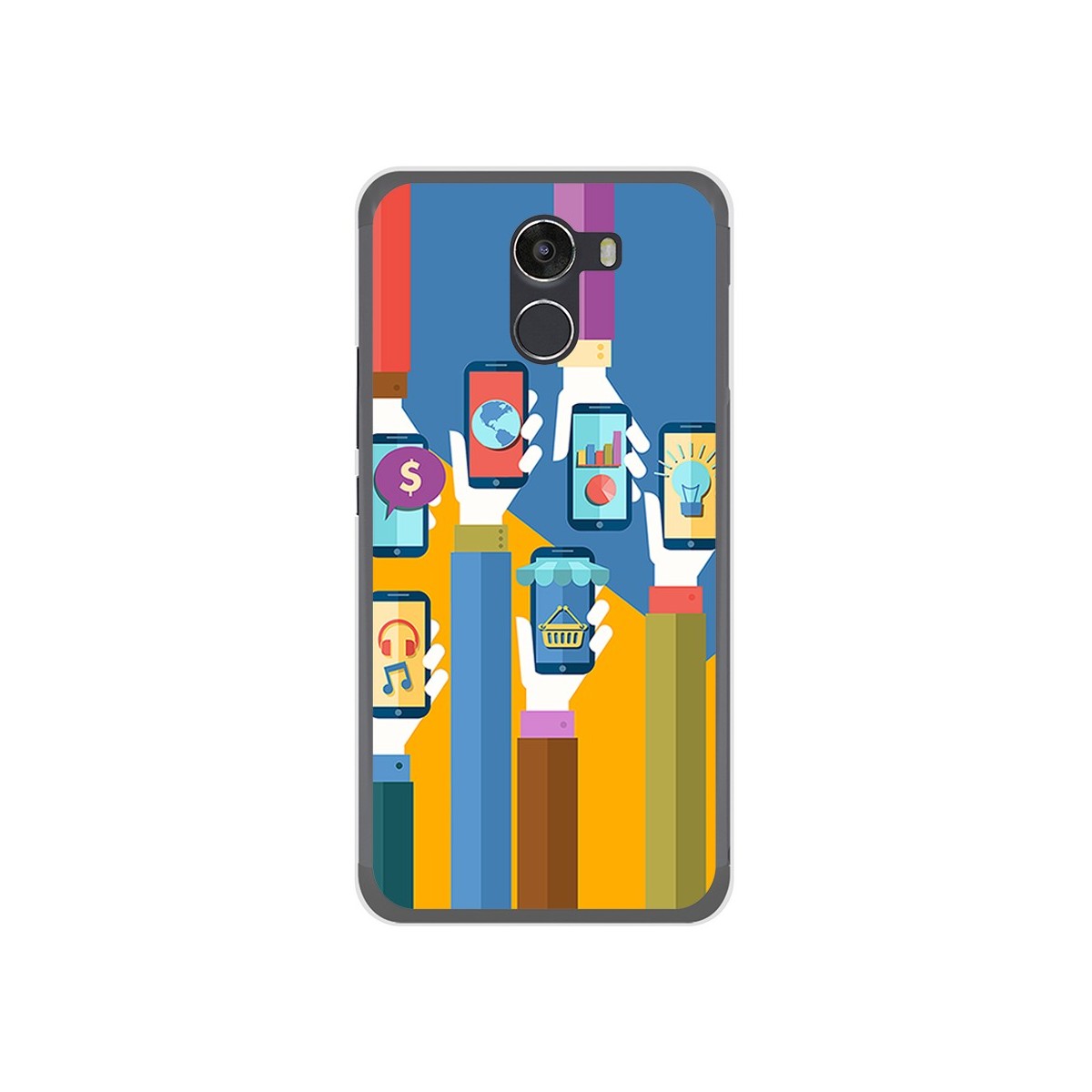 Funda Gel Tpu para Wileyfox Swift 2 Diseño Apps Dibujos