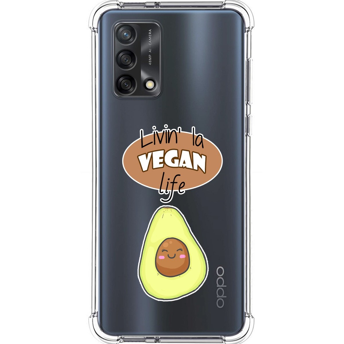 Funda Silicona Antigolpes para Vivo Y52 5G / Y72 5G diseño Vegan Life Dibujos