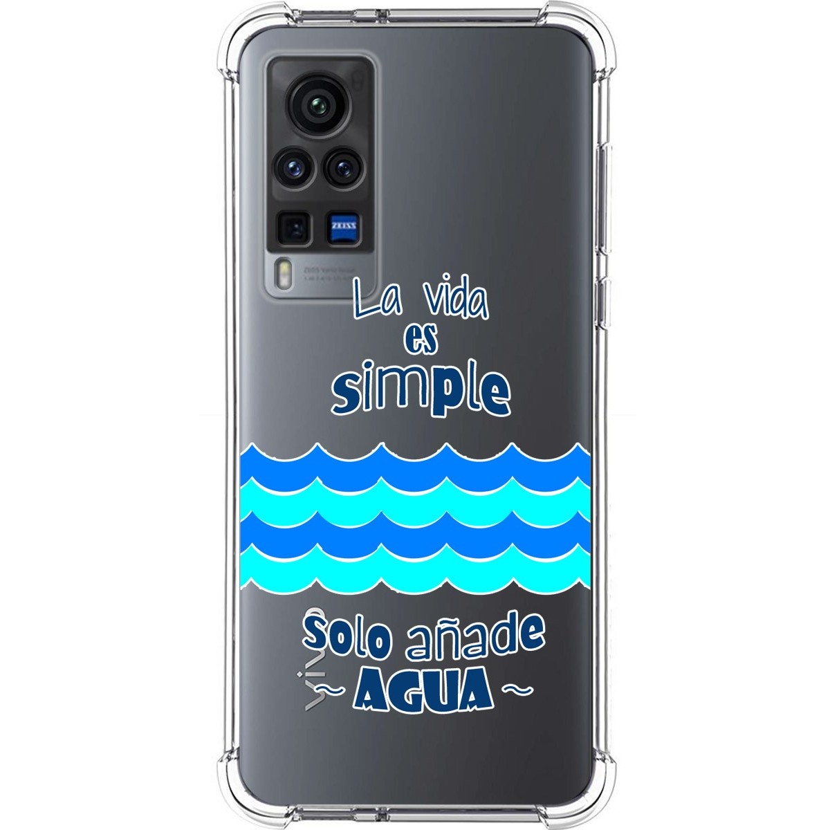 Funda Silicona Antigolpes para Vivo X60 Pro 5G diseño Agua Dibujos