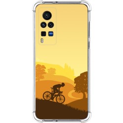 Funda Silicona Antigolpes para Vivo X60 Pro 5G diseño Ciclista Dibujos