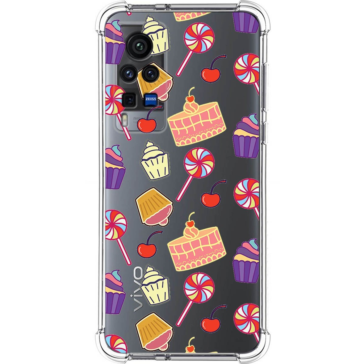 Funda Silicona Antigolpes para Vivo X60 Pro 5G diseño Dulces 01 Dibujos