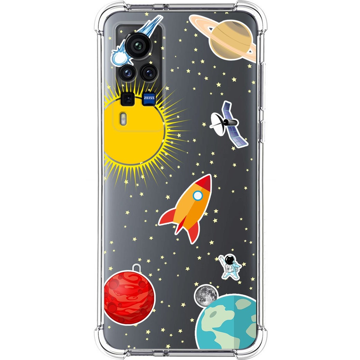 Funda Silicona Antigolpes para Vivo X60 Pro 5G diseño Espacio Dibujos