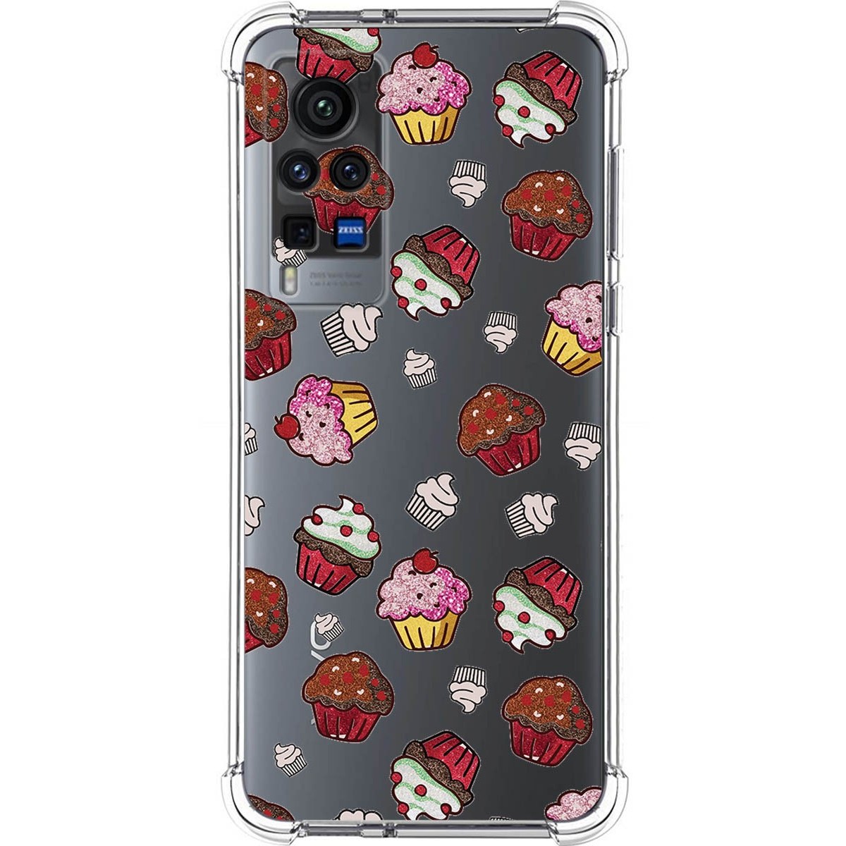 Funda Silicona Antigolpes para Vivo X60 Pro 5G diseño Muffins Dibujos
