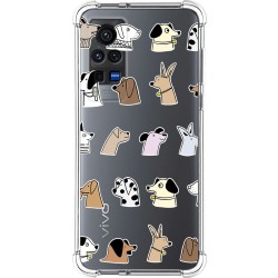 Funda Silicona Antigolpes para Vivo X60 Pro 5G diseño Perros Dibujos