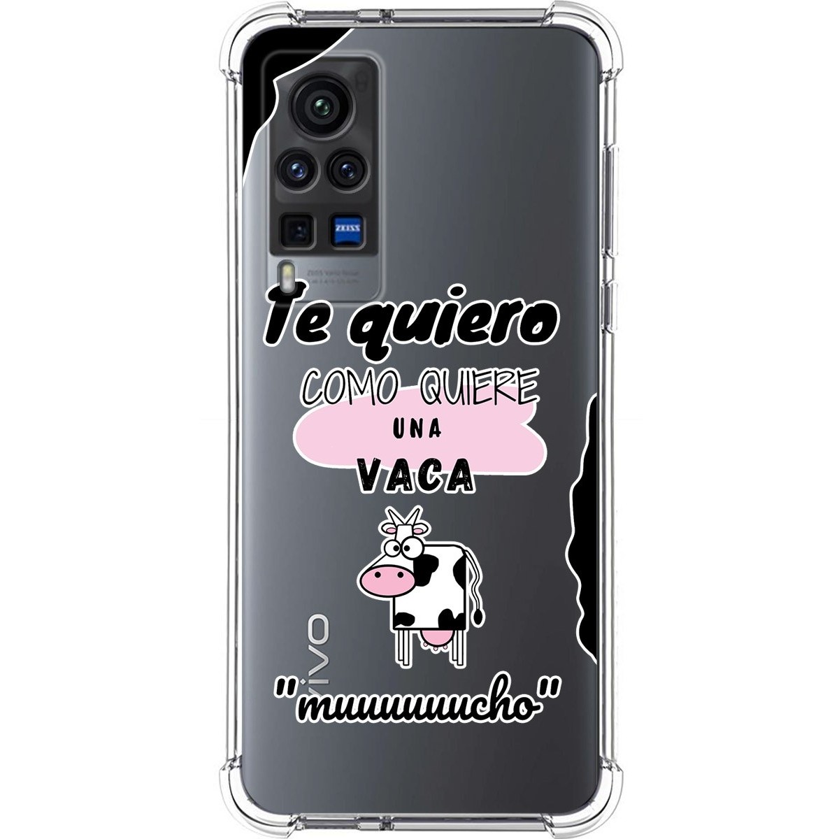 Funda Silicona Antigolpes para Vivo X60 Pro 5G diseño Vaca Dibujos