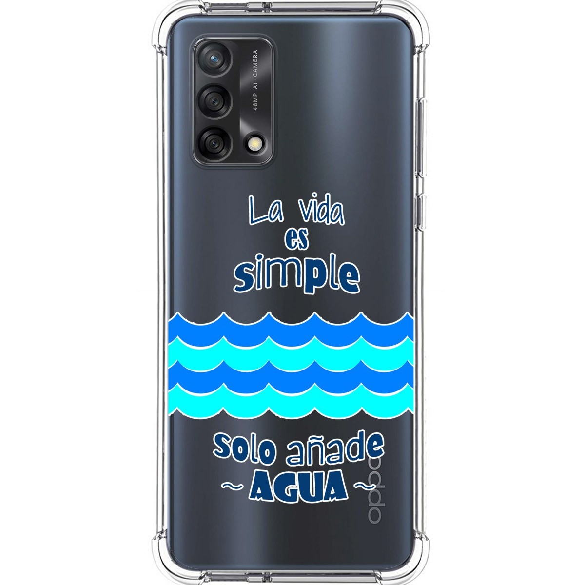 Funda Silicona Antigolpes para Oppo A74 4G diseño Agua Dibujos