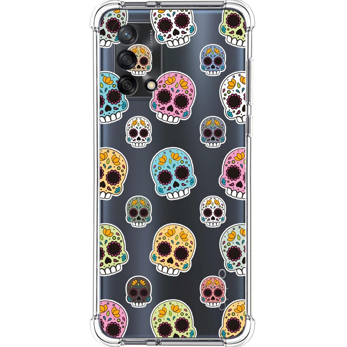 Funda Silicona Antigolpes para Oppo A74 4G diseño Catrina Dibujos