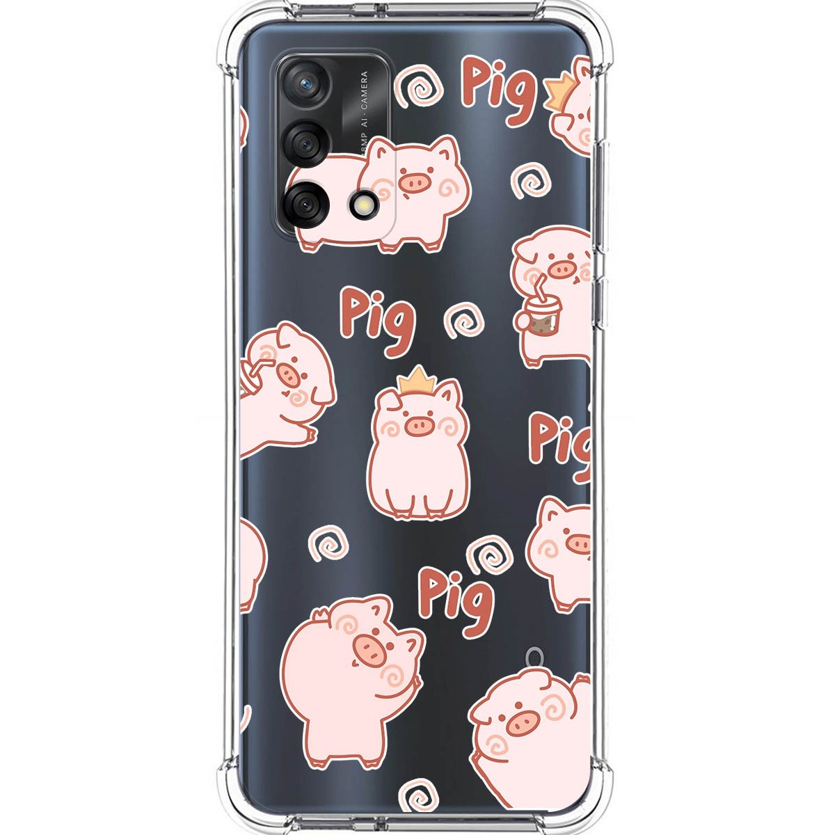 Funda Silicona Antigolpes para Oppo A74 4G diseño Cerdos Dibujos