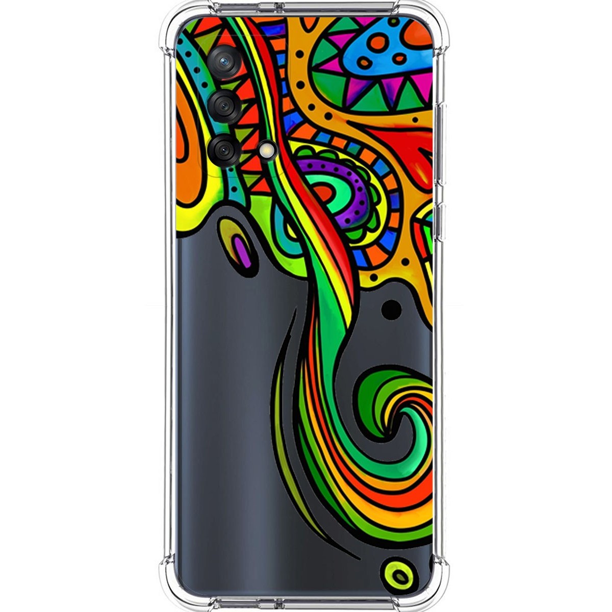 Funda Silicona Antigolpes para Oppo A74 4G diseño Colores Dibujos