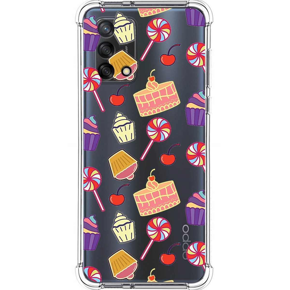 Funda Silicona Antigolpes para Oppo A74 4G diseño Dulces 01 Dibujos