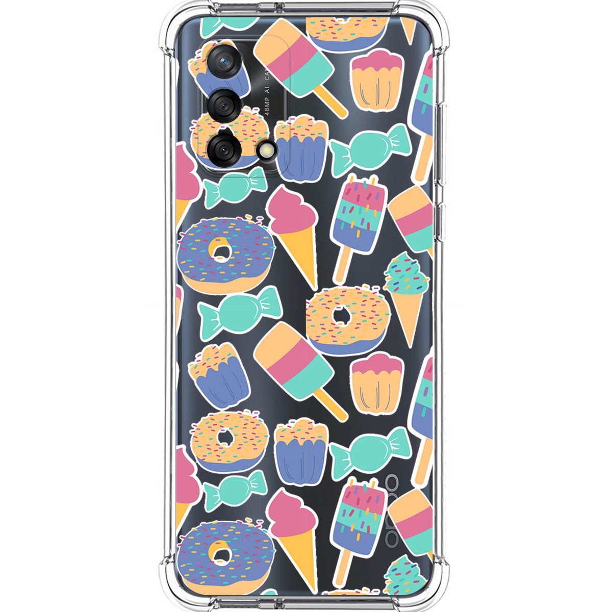 Funda Silicona Antigolpes para Oppo A74 4G diseño Dulces 02 Dibujos