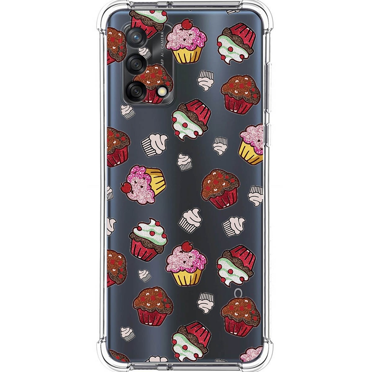 Funda Silicona Antigolpes para Oppo A74 4G diseño Muffins Dibujos