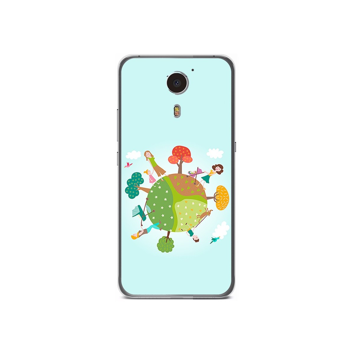 Funda Gel Tpu para Umi Plus Diseño Familia Dibujos