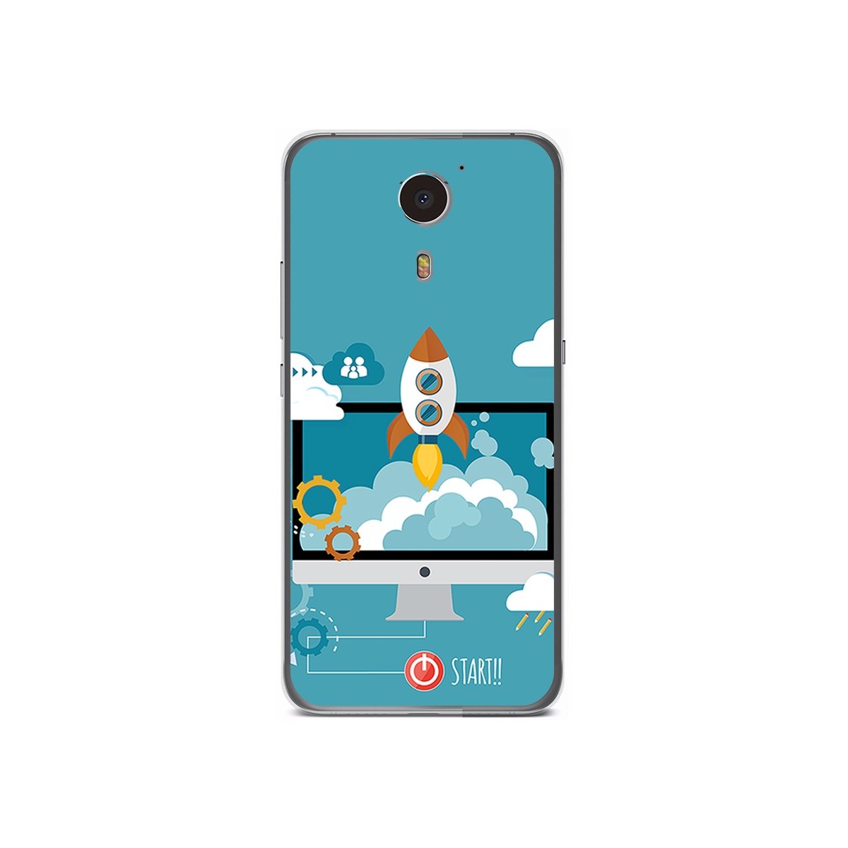 Funda Gel Tpu para Umi Plus Diseño Cohete Dibujos