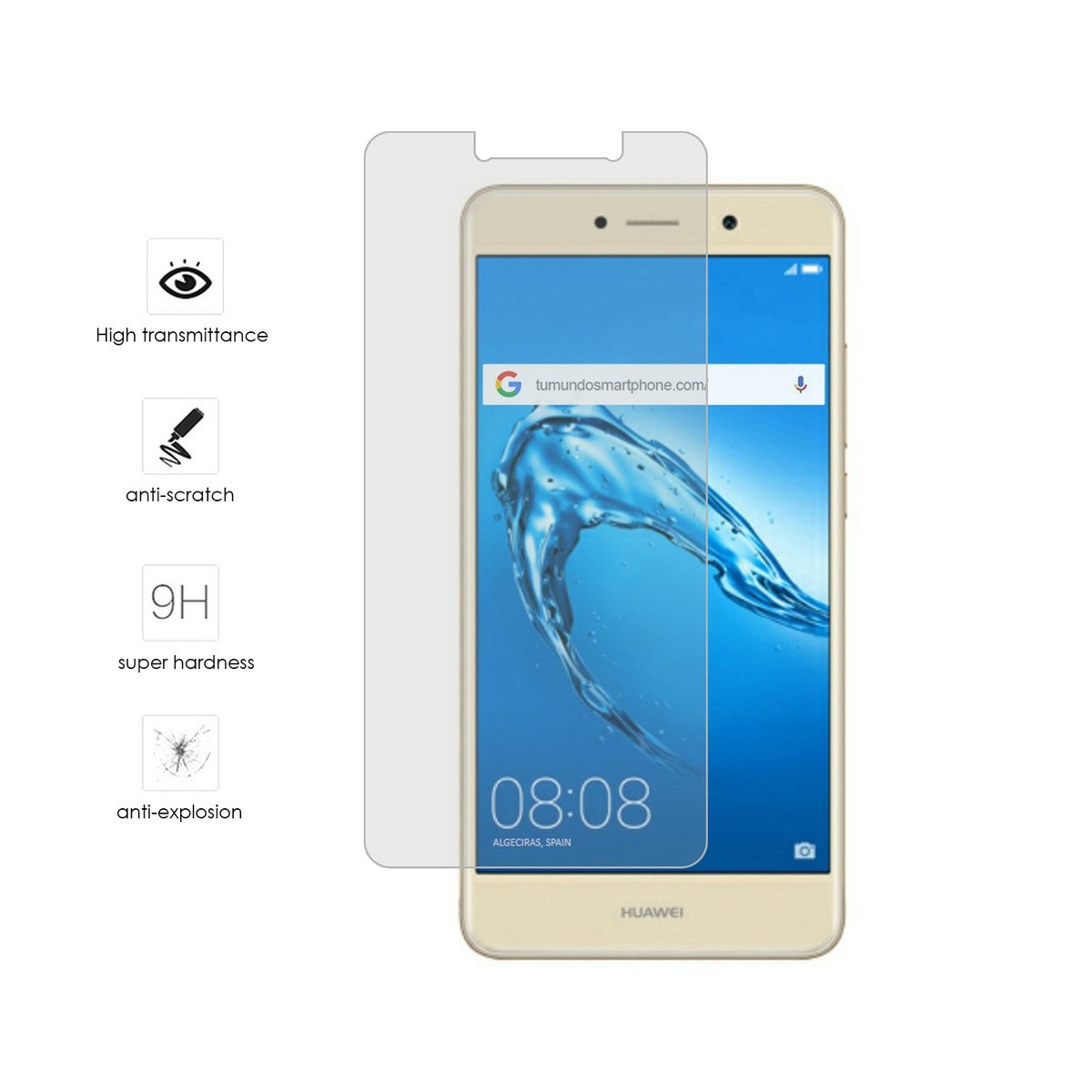 Protector Cristal Templado para Huawei Y7 Vidrio