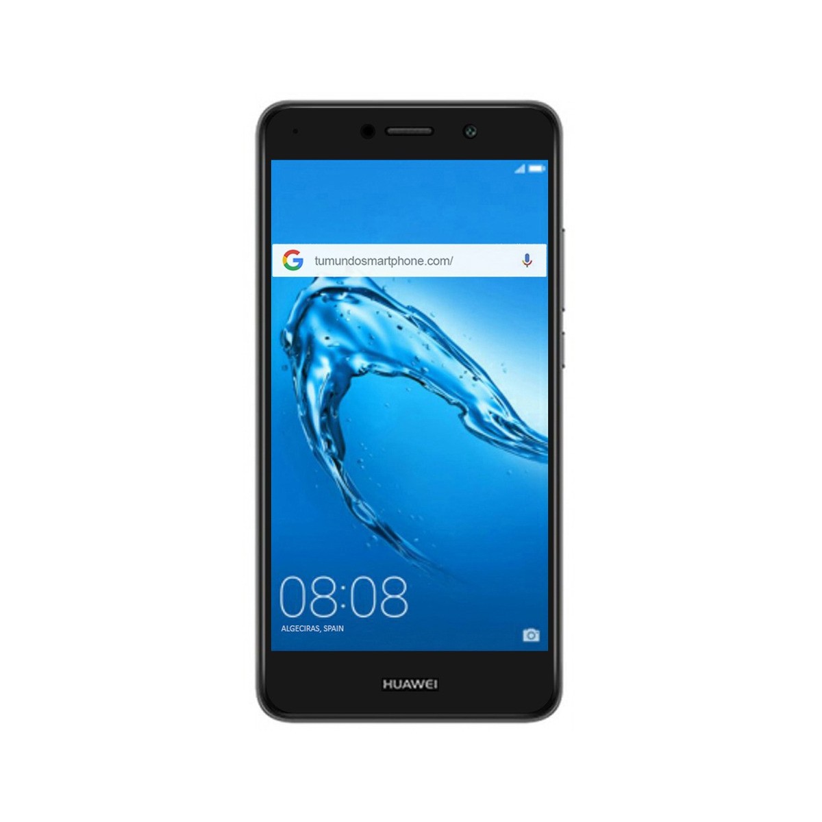 Protector Cristal Templado Frontal Completo Negro para Huawei Y7 Vidrio