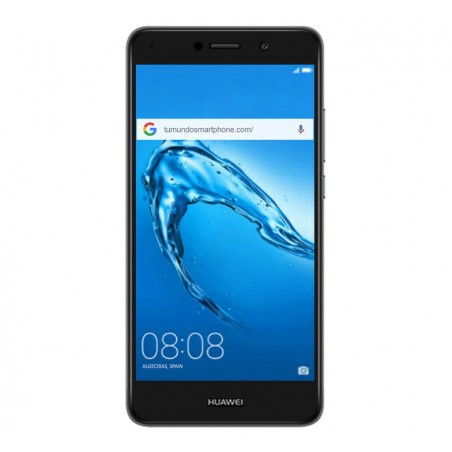 Protector Cristal Templado Frontal Completo Negro para Huawei Y7 Vidrio