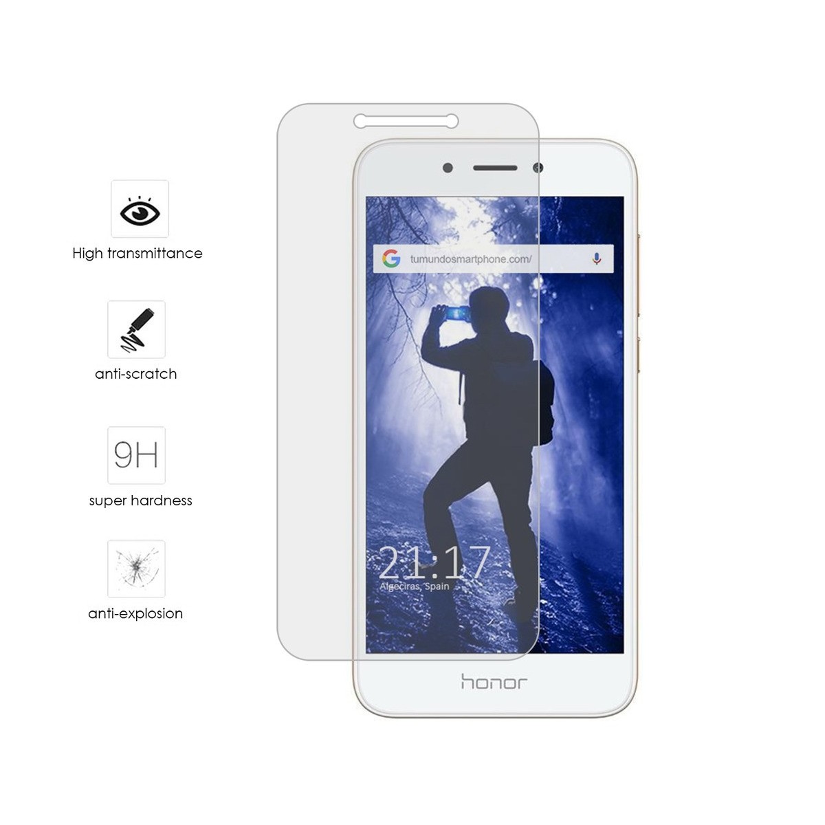 Protector Cristal Templado para Huawei Honor 6A Vidrio