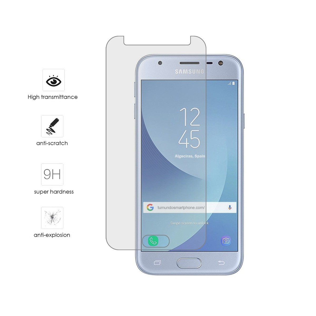 Protector Cristal Templado para Samsung Galaxy J3 (2017) Vidrio