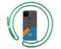 Personaliza tu Funda Colgante Transparente para Google Pixel 4a con Cordon Verde Agua Dibujo Personalizada