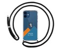 Personaliza tu Funda Colgante Transparente para Iphone 12 / 12 Pro (6.1) con Cordon Negro Dibujo Personalizada