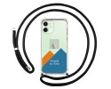 Personaliza tu Funda Colgante Transparente para Iphone 12 Mini (5.4) con Cordon Negro Dibujo Personalizada