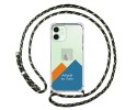 Personaliza tu Funda Colgante Transparente para Iphone 12 Mini (5.4) con Cordon Verde / Dorado Dibujo Personalizada