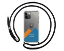 Personaliza tu Funda Colgante Transparente para Iphone 12 Pro Max (6.7) con Cordon Negro Dibujo Personalizada