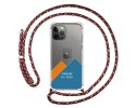 Personaliza tu Funda Colgante Transparente para Iphone 12 Pro Max (6.7) con Cordon Rosa / Dorado Dibujo Personalizada