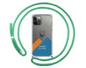 Personaliza tu Funda Colgante Transparente para Iphone 12 Pro Max (6.7) con Cordon Verde Agua Dibujo Personalizada