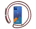 Personaliza tu Funda Colgante Transparente para Motorola Moto G 5G Plus con Cordon Rosa / Dorado Dibujo Personalizada