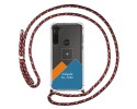 Personaliza tu Funda Colgante Transparente para Motorola Moto G8 Power con Cordon Rosa / Dorado Dibujo Personalizada