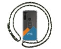Personaliza tu Funda Colgante Transparente para Motorola Moto G8 Power con Cordon Verde / Dorado Dibujo Personalizada