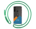 Personaliza tu Funda Colgante Transparente para Motorola Moto G8 Power con Cordon Verde Agua Dibujo Personalizada