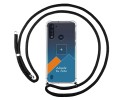 Personaliza tu Funda Colgante Transparente para Motorola Moto G8 Power Lite con Cordon Negro Dibujo Personalizada