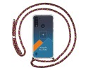 Personaliza tu Funda Colgante Transparente para Motorola Moto G8 Power Lite con Cordon Rosa / Dorado Dibujo Personalizada