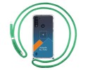 Personaliza tu Funda Colgante Transparente para Motorola Moto G8 Power Lite con Cordon Verde Agua Dibujo Personalizada