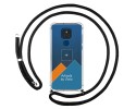 Personaliza tu Funda Colgante Transparente para Motorola Moto G9 Play / E7 Plus con Cordon Negro Dibujo Personalizada