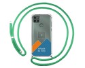 Personaliza tu Funda Colgante Transparente para Motorola Moto G9 Power con Cordon Verde Agua Dibujo Personalizada
