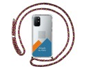 Personaliza tu Funda Colgante Transparente para OnePlus 8T 5G con Cordon Rosa / Dorado Dibujo Personalizada