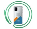 Personaliza tu Funda Colgante Transparente para OnePlus 8T 5G con Cordon Verde Agua Dibujo Personalizada