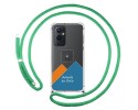 Personaliza tu Funda Colgante Transparente para OnePlus 9 Pro 5G con Cordon Verde Agua Dibujo Personalizada