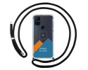 Personaliza tu Funda Colgante Transparente para OnePlus Nord N10 5G con Cordon Negro Dibujo Personalizada